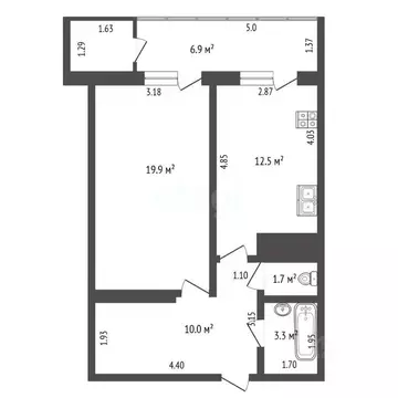 1-к кв. Крым, Ялта ул. Крупской, 52 (53.9 м)
