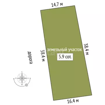 Участок в село Памятное, улица Ворошилова (5.91 м)