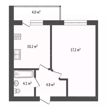 1-к кв. Вологодская область, Вологда ул. Маршала Конева, 15А (38.0 м)