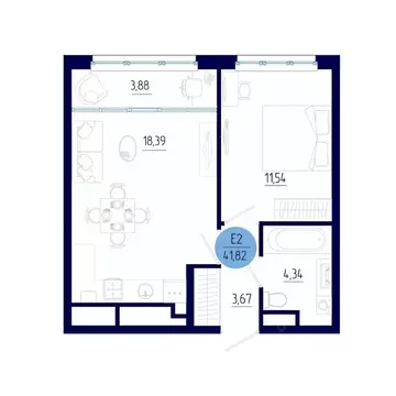 1-к кв. Рязанская область, Рязанский муниципальный округ, с. Дядьково ...