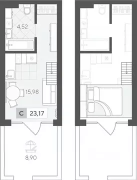 Студия Тюменская область, Тюменский район, д. Падерина ул. Сергея ...