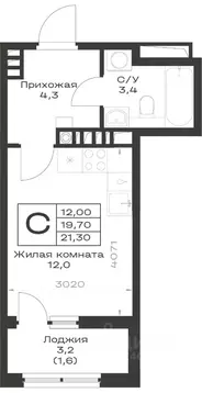 Студия Краснодарский край, Гулькевичи Экосфера жилой комплекс (21.3 м)