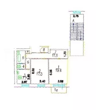 Продается 2-комнатная квартира