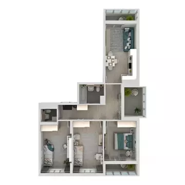 3-к кв. Самарская область, Самара Южное ш., 13 (78.75 м)