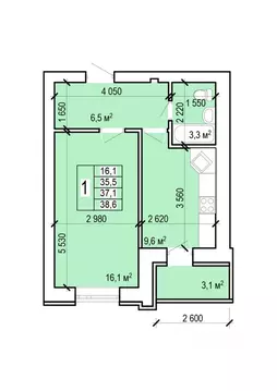 1-к кв. Саратовская область, Энгельс Новобазарная ул., 4 (38.6 м)