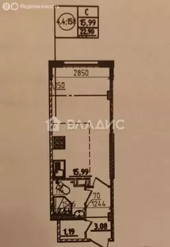 Квартира-студия: Мурино, улица Шоссе в Лаврики, 93 (22.8 м)