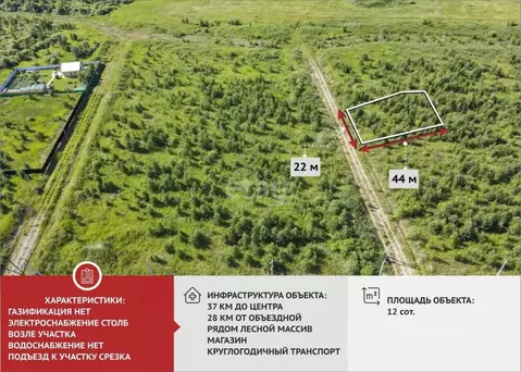 Участок в Тюменская область, Нижнетавдинский муниципальный округ, д. ...