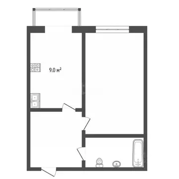 1-к кв. Тюменская область, Тюмень ул. Московский Тракт, 87 (42.0 м)