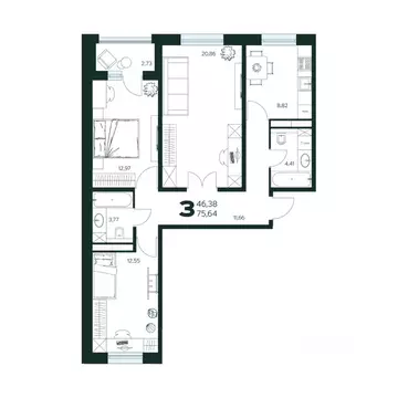 3-к кв. Московская область, Химки Сходня мкр, Первомайская ул., ...