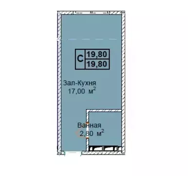 Студия Чеченская республика, Грозный пос. Строителей,  (19.8 м)