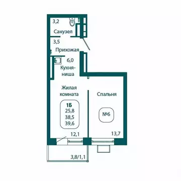 1-к кв. Московская область, Солнечногорск городской округ, Андреевка ...