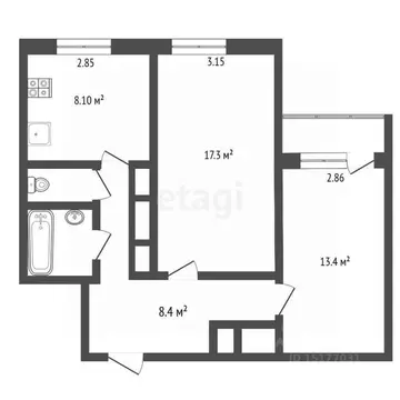 2-к кв. Ямало-Ненецкий АО, Новый Уренгой Мирный мкр, 4/2 (53.8 м)