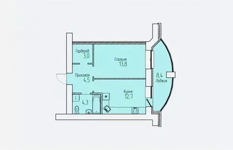 1-к кв. Кировская область, Киров Полевая ул., 11 (42.5 м)