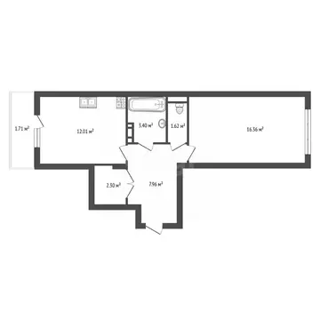 1-к кв. Ярославская область, Ярославль ул. Дядьковская, 3 (45.37 м)