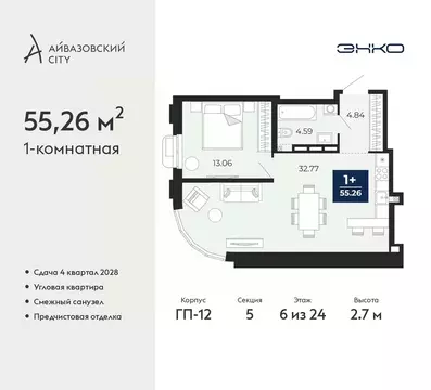 1-к кв. Тюменская область, Тюмень Айвазовский Сити жилой комплекс ...