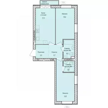 2-к кв. Удмуртия, Завьяловский район, с. Первомайский Санвилл жилой ...
