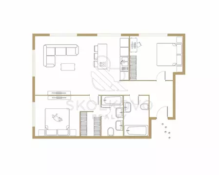 3-комнатная квартира: Москва, улица Братьев Фонченко, 1к8 (105.9 м)
