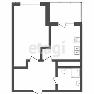 1-комнатная квартира: Тюмень, Дамбовская улица, 25к1 (32.7 м)