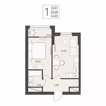 1-к кв. Волгоградская область, Волгоград ул. Степана Разина, 25/1 ...