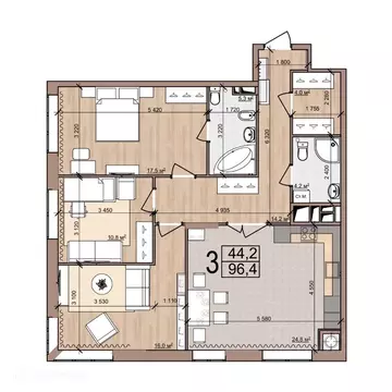 3-к кв. Рязанская область, Рязань Московский р-н, проезд 4-й ...
