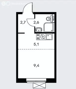 Квартира-студия: Ижевск, проспект Конструктора М.Т. Калашникова, 11к3 ...