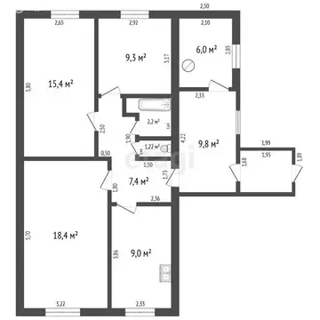 Дом в посёлок Увельский, Садовая улица (78.6 м)