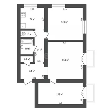 3-к кв. Амурская область, Благовещенск городской округ, с. Белогорье ...