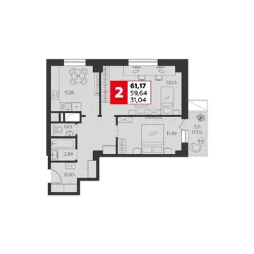 2-к кв. Ростовская область, Ростов-на-Дону ул. Штахановского, 24/2 ...