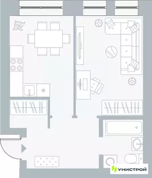 1-к кв. Пермский край, Пермь Рионская ул., 4А (38.34 м)