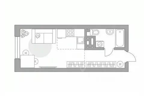 Студия Башкортостан, Уфа ул. Менделеева, 158 (27.3 м)