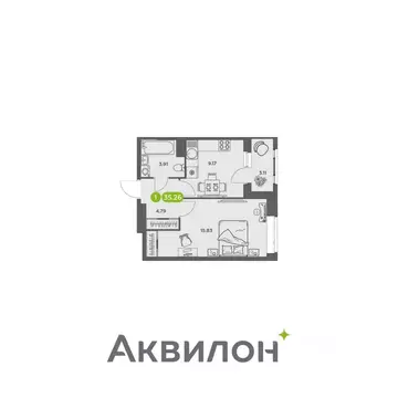 1-к кв. Архангельская область, Архангельск АКвартал жилой комплекс ...