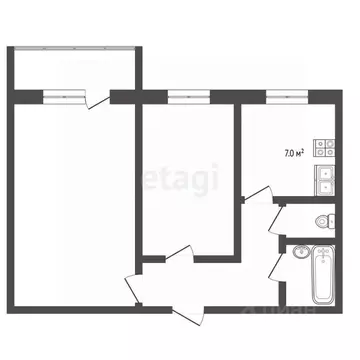2-к кв. Кемеровская область, Юрга Фестивальная ул., 12 (43.0 м)