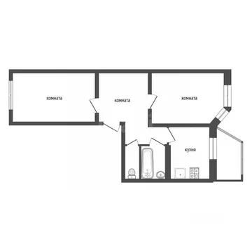 2-к кв. Воронежская область, Воронеж Московский просп., 130к1 (60.88 ...