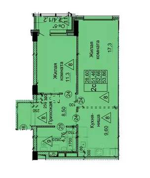 2-к кв. Московская область, Солнечногорск городской округ, Голубое пгт ...