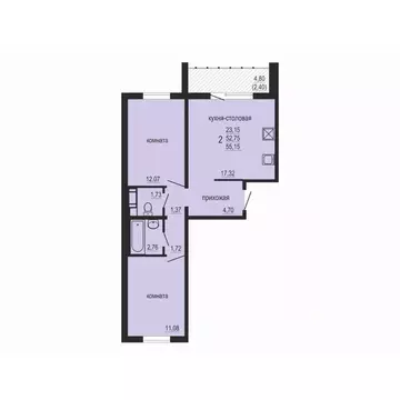 2-к кв. Челябинская область, Челябинский городской округ, пос. ...