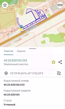 Участок в Курганская область, Курган Р-254 Иртыш, 258-й км, 1Б/2 (5.0 ...