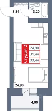 Студия Башкортостан, Октябрьский 33-й мкр,  (33.44 м)