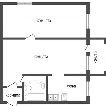 2-к кв. Свердловская область, Нижний Тагил ул. Красных Зорь, 14 (43.0 ...