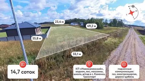 Участок в Тюменская область, Тюменский район, Новокаменский кп  (14.7 ...