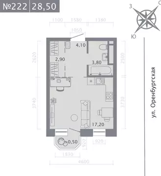 Студия Татарстан, Казань ул. Шишкина (28.5 м)