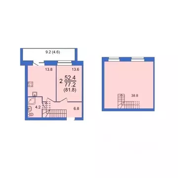 2-к кв. Вологодская область, Вологда Молодежная ул., 22 (86.4 м)
