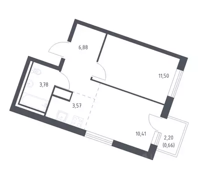 1-к кв. Ленинградская область, Ломоносовский район, Лаголовское с/пос, ...