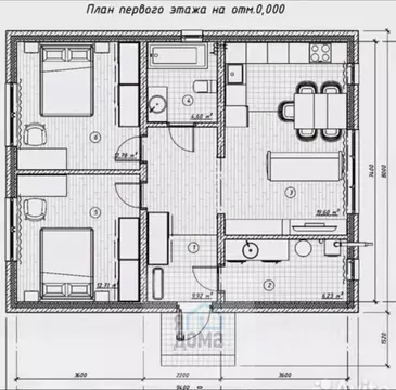 Дом в Томская область, Томский район, д. Малая Михайловка  (70 м)