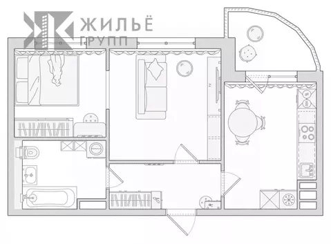 1-к кв. Татарстан, Казань пер. Дуслык, 6 (41.0 м)