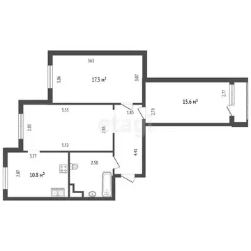 3-комнатная квартира: Санкт-Петербург, Малая Балканская улица, 50к1 ...