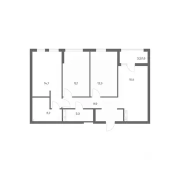 3-к кв. Калининградская область, Калининград ул. Юрия Гагарина, 30 ...