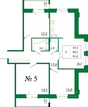 3-к кв. Ленинградская область, Гатчина Красносельское ш., 4А (91.7 м)