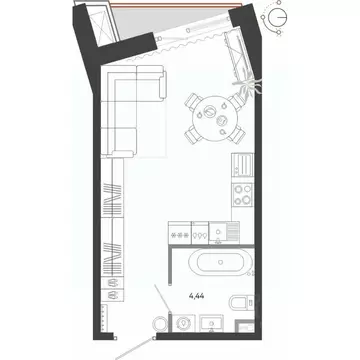 Студия Приморский край, Владивосток Бархатная ул. (30.11 м)