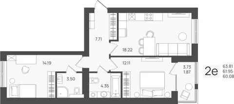 Квартира-студия: Калининградская область, Пионерский (61.95 м)