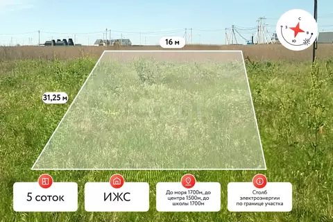 Участок в Краснодарский край, Темрюкский район, Фонталовское с/пос, ...